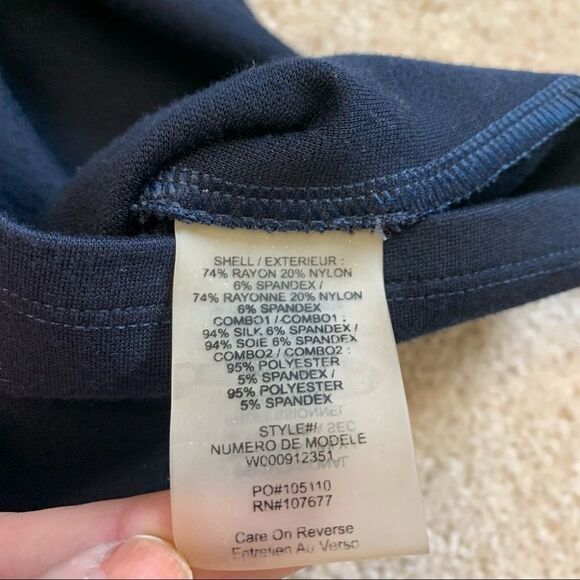 ALICE + Olivia Employed Navy blue peplum dress 10 - Picture 7 of 13